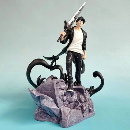 In Stock Solo Leveling Sung Jin-Woo Shadow King Anime Figure 20cm Shadow King Sung Jin-Woo Action Figure Doll Custom Toys Gift