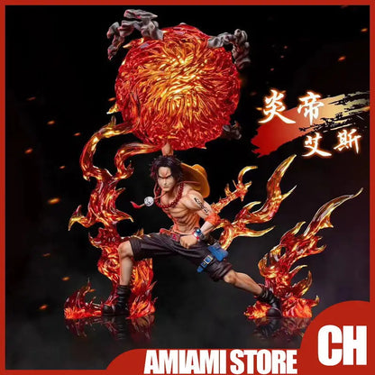 One Piece Anime Figure 26cm Portgas·D· Ace Cartoon Action Peripheral Toys Figures Ace Mera Mera No Mi Model Pvc Gifts Toys