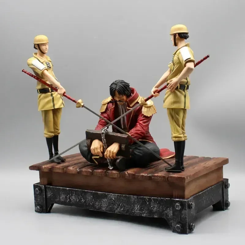 One Piece Anime Figure Execution  Portgas D Ace Gol D Roger Figure Pvc Gk Statue Figurine Model Doll Collection Room Decora Gift